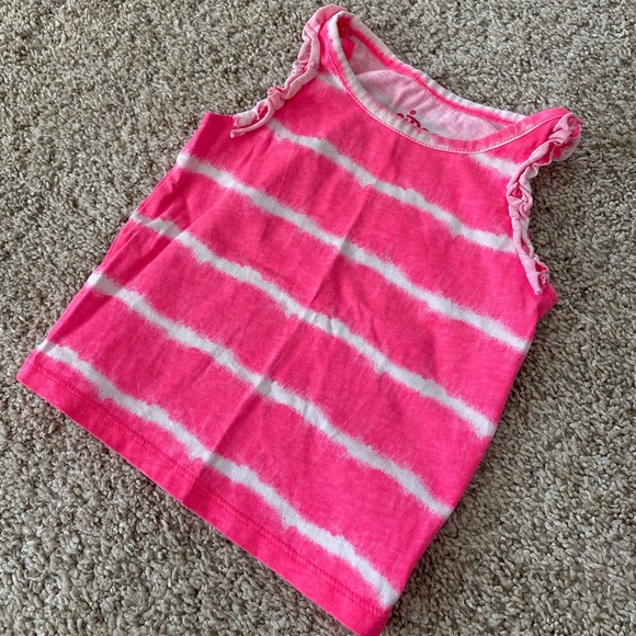 Circo baby girls toddler girls hot pink white tank t-shirt tee size 12 months - Picture 4 of 6